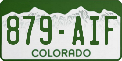 CO license plate 879AIF