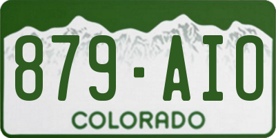 CO license plate 879AIO