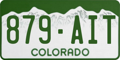 CO license plate 879AIT