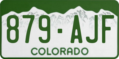 CO license plate 879AJF
