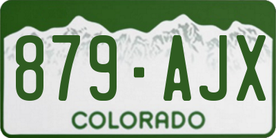 CO license plate 879AJX