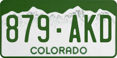 CO license plate 879AKD