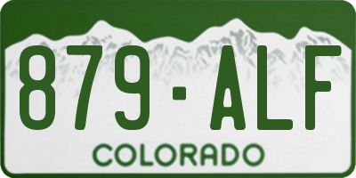 CO license plate 879ALF