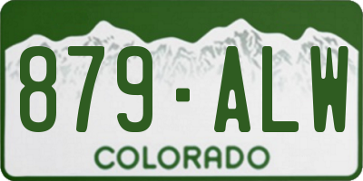 CO license plate 879ALW