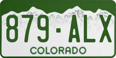 CO license plate 879ALX