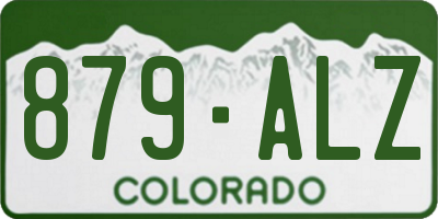 CO license plate 879ALZ
