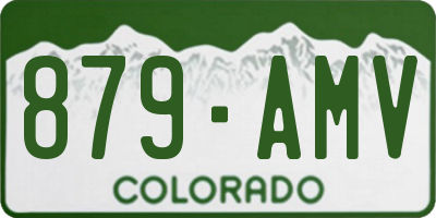 CO license plate 879AMV