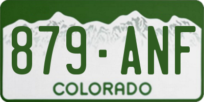 CO license plate 879ANF