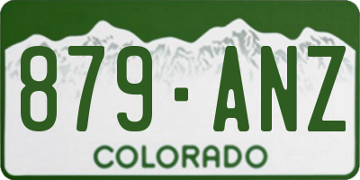 CO license plate 879ANZ