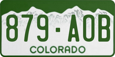 CO license plate 879AOB