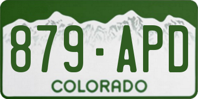 CO license plate 879APD