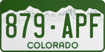 CO license plate 879APF