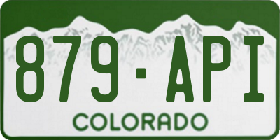 CO license plate 879API