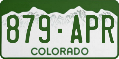 CO license plate 879APR