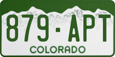 CO license plate 879APT