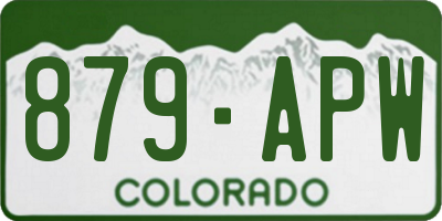 CO license plate 879APW