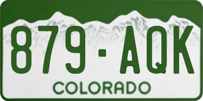 CO license plate 879AQK