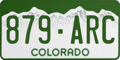 CO license plate 879ARC
