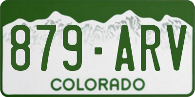CO license plate 879ARV