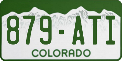 CO license plate 879ATI