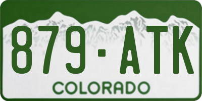 CO license plate 879ATK