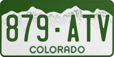 CO license plate 879ATV