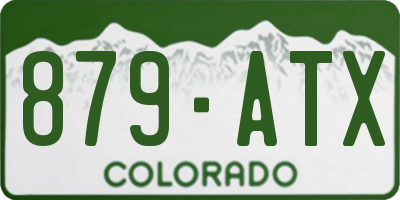 CO license plate 879ATX