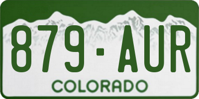 CO license plate 879AUR