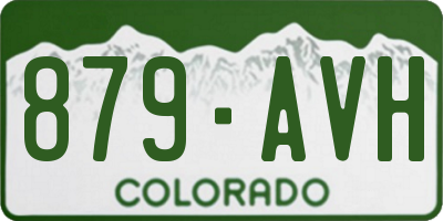CO license plate 879AVH