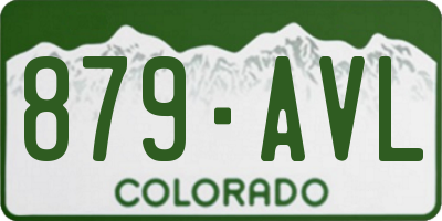 CO license plate 879AVL