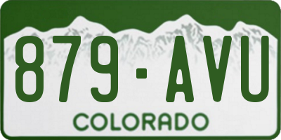 CO license plate 879AVU