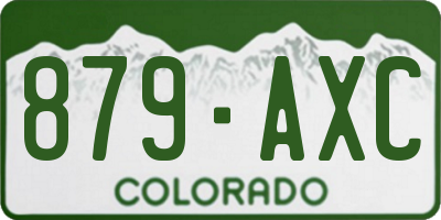 CO license plate 879AXC