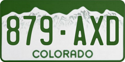 CO license plate 879AXD