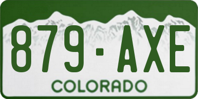 CO license plate 879AXE