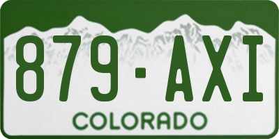 CO license plate 879AXI