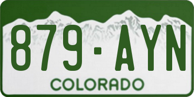 CO license plate 879AYN