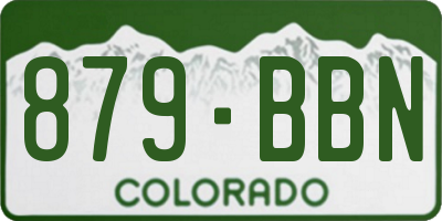 CO license plate 879BBN