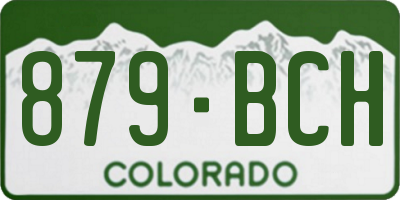 CO license plate 879BCH