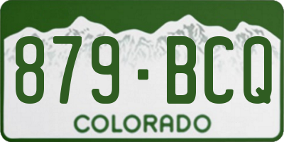 CO license plate 879BCQ