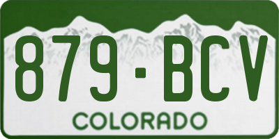 CO license plate 879BCV