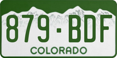 CO license plate 879BDF