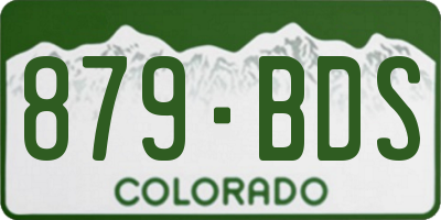 CO license plate 879BDS