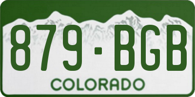 CO license plate 879BGB