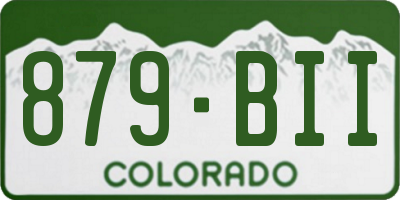 CO license plate 879BII
