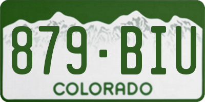 CO license plate 879BIU