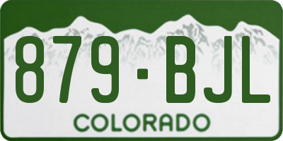 CO license plate 879BJL