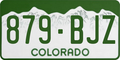CO license plate 879BJZ