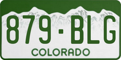 CO license plate 879BLG