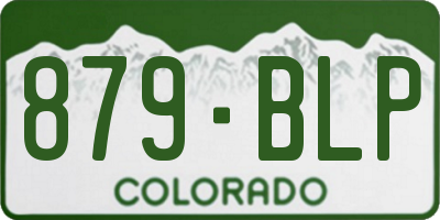 CO license plate 879BLP