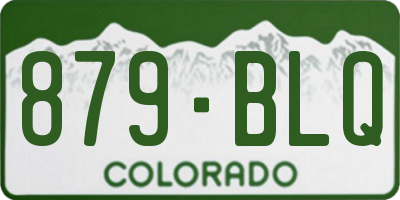 CO license plate 879BLQ